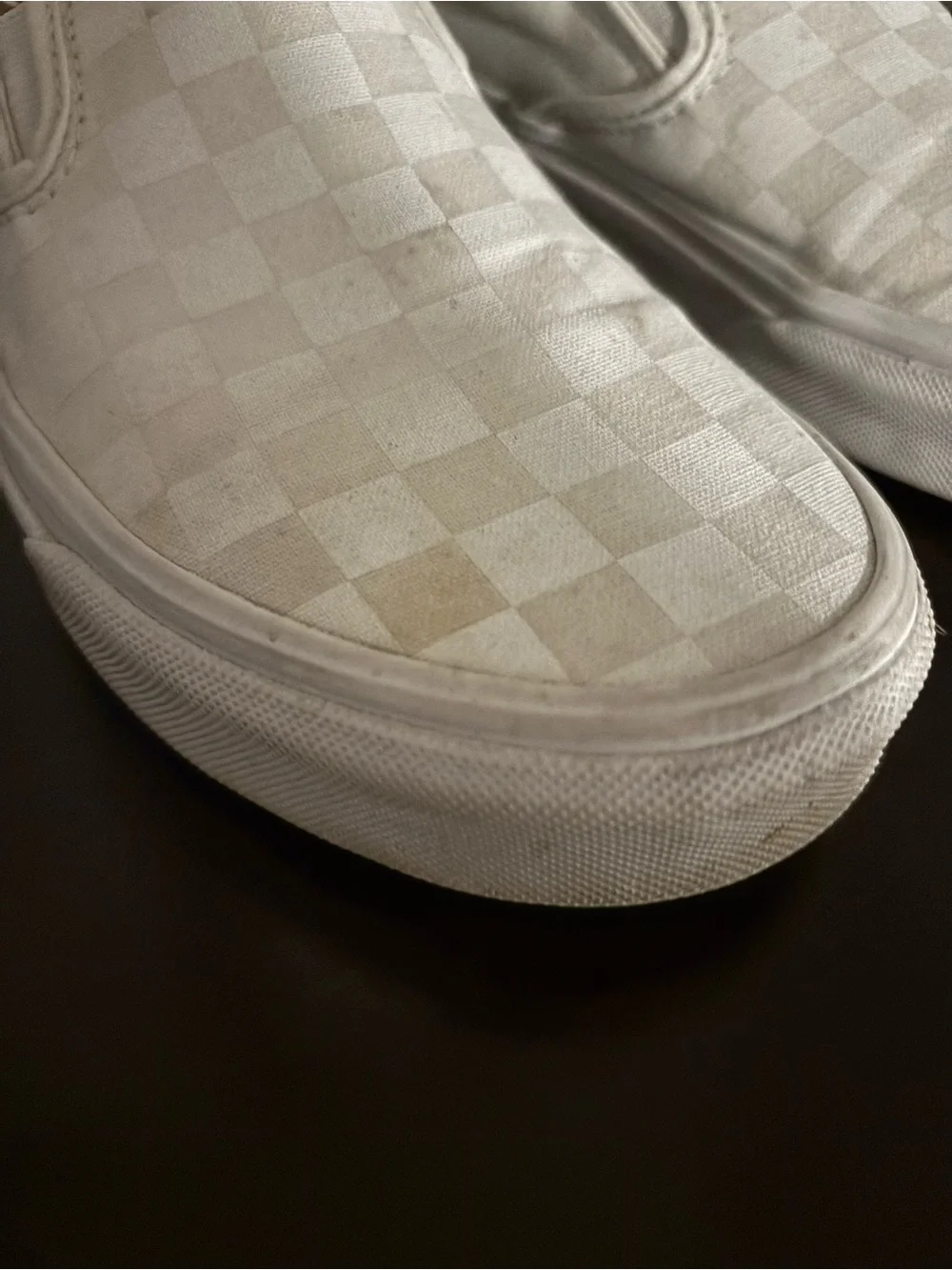 Vans White Checkerboard Slip-on women’s 8.5/ men’s 7